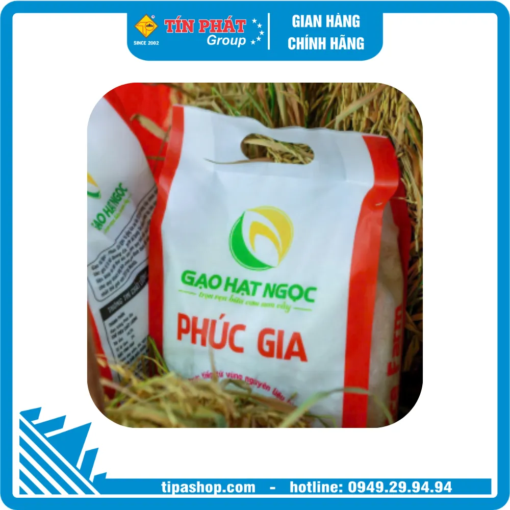 Gạo Hạt Ngọc Phúc Gia – ST25 Sinh Thái Lúa Tôm - Túi 5KG