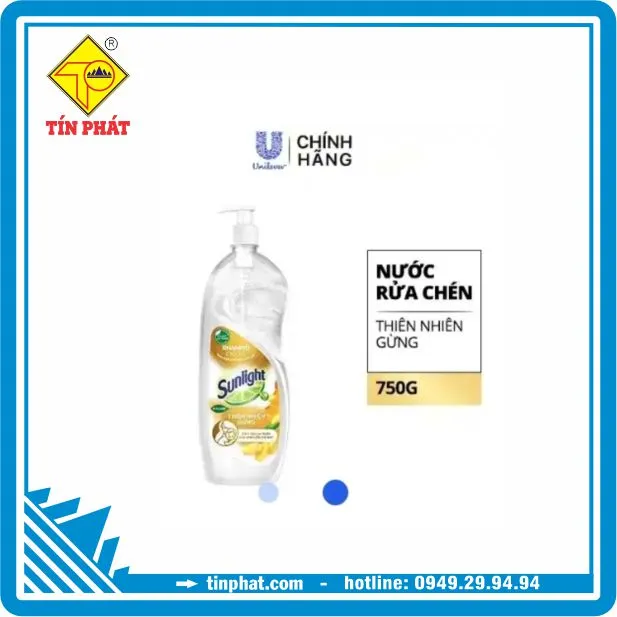 Nước rửa chén Sunlight Thiên nhiên gừng Chai 750g