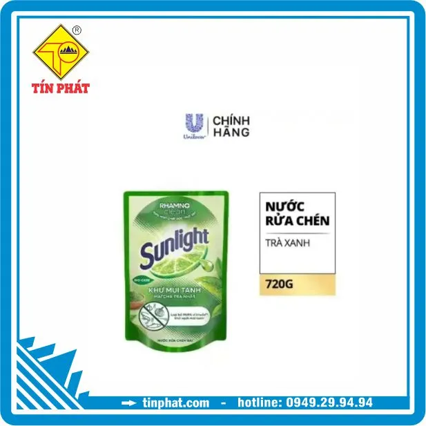Nước rửa chén Sunlight Trà Xanh Túi 720g
