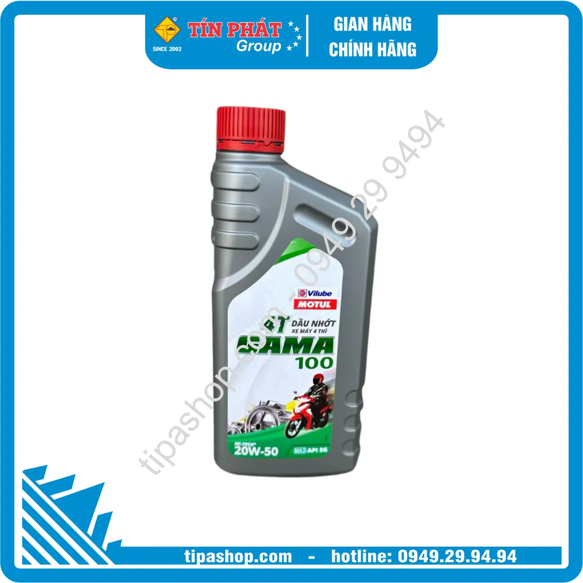 Nhớt GAMA 100 20W50 (24 x 1L) 4T API SG VN