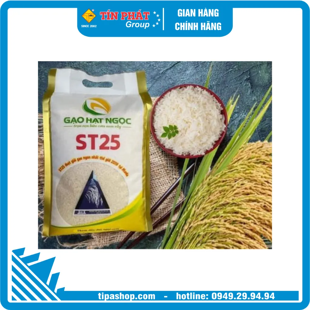 Gạo Hạt Ngọc ST25 - Túi 5KG
