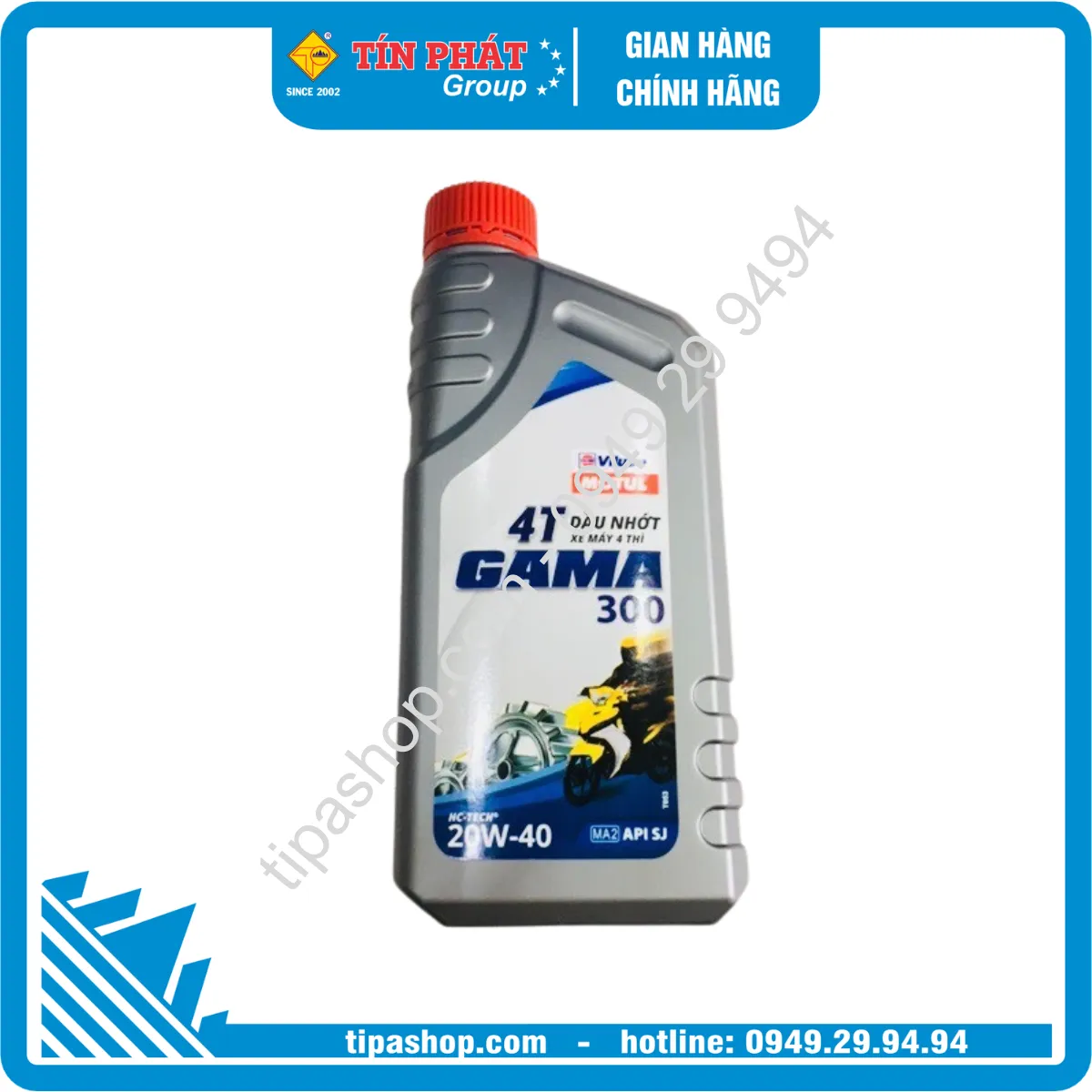 Nhớt GAMA 300 20W40  (24 x 1L) 4T API SJ