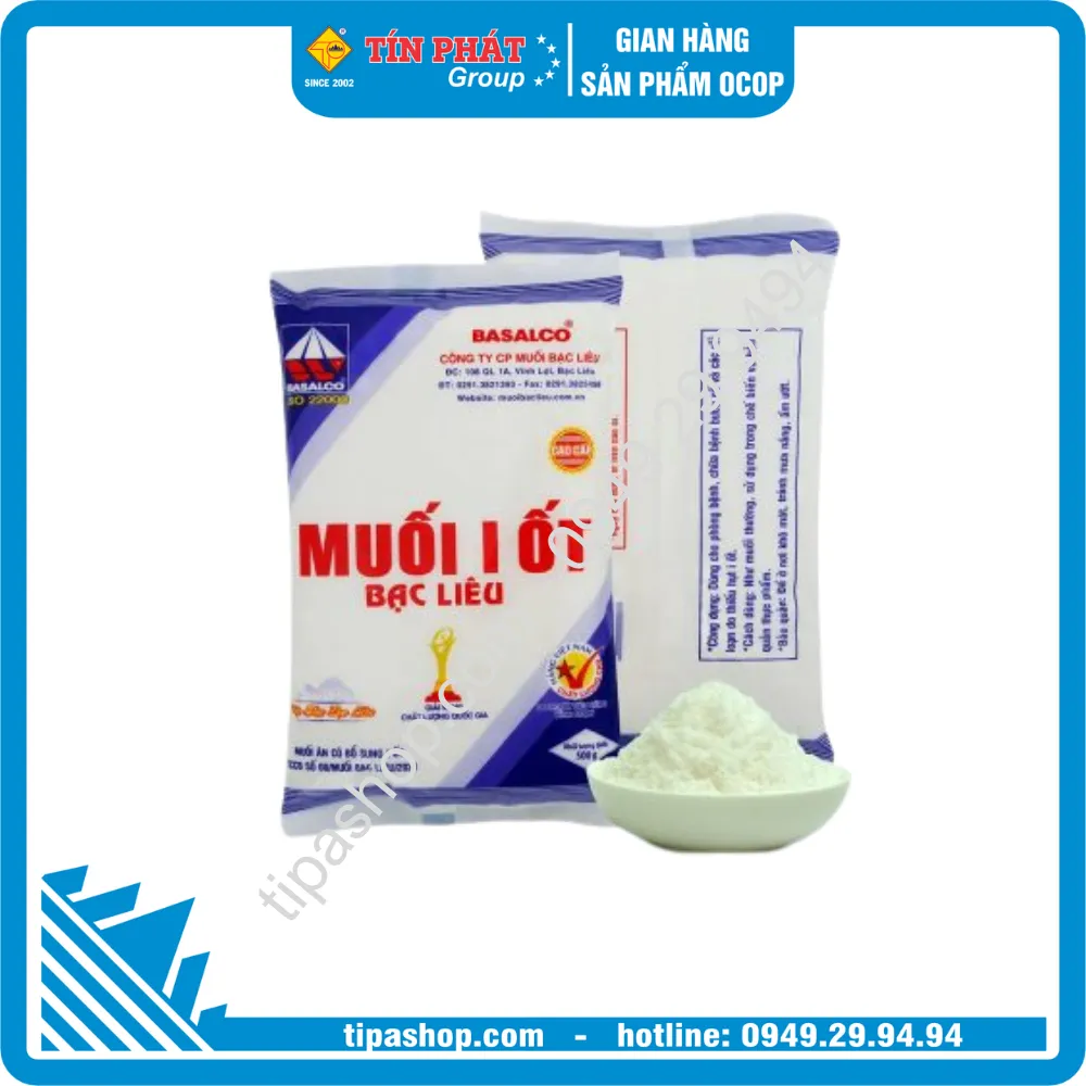 Muối tinh sấy i ốt - Gói 0.5KG