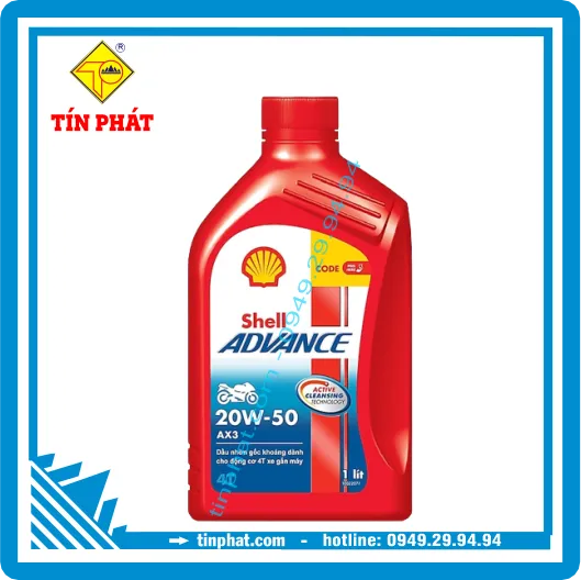 Nhớt Shell 4T AX3 20W50 SG MA 1L