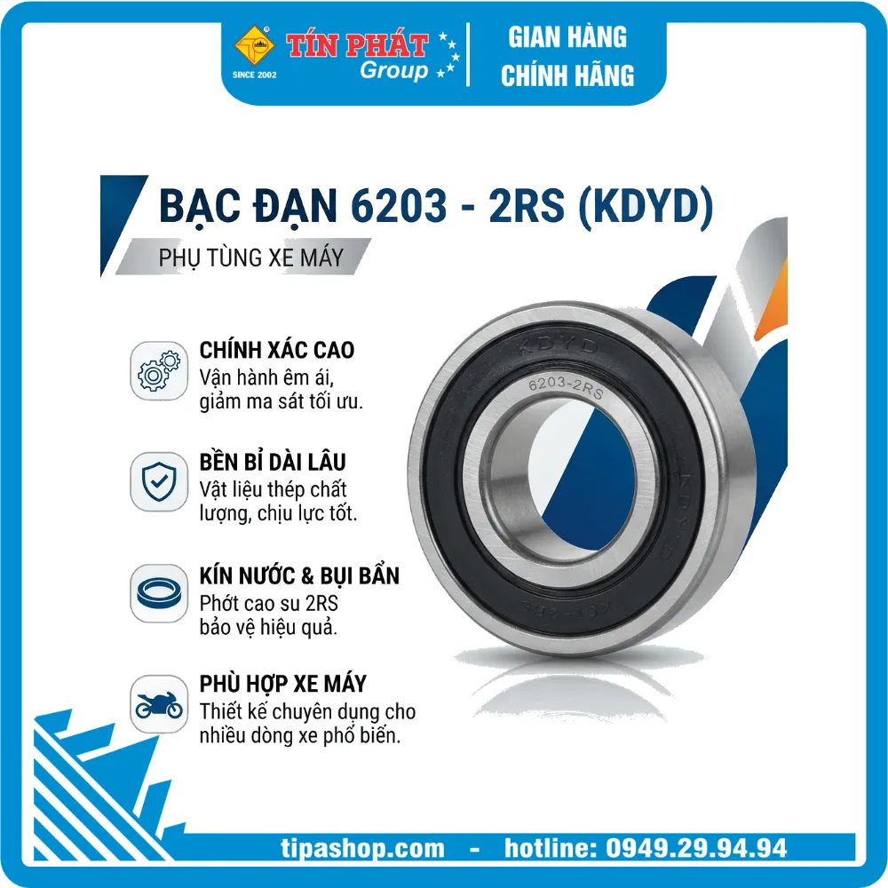 Bạc đạn 6203 - 2RS (KDYD)