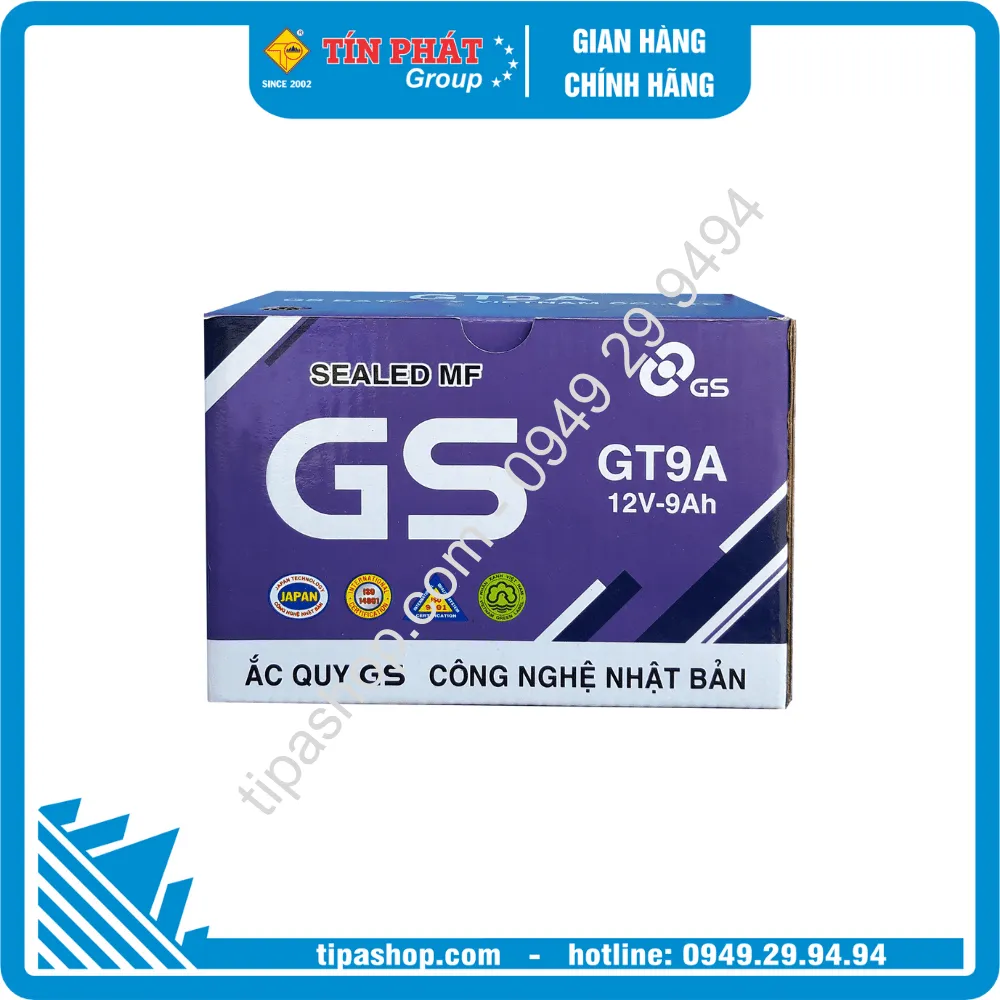 Bình ắc quy GS GT9A - 12V9AH 
