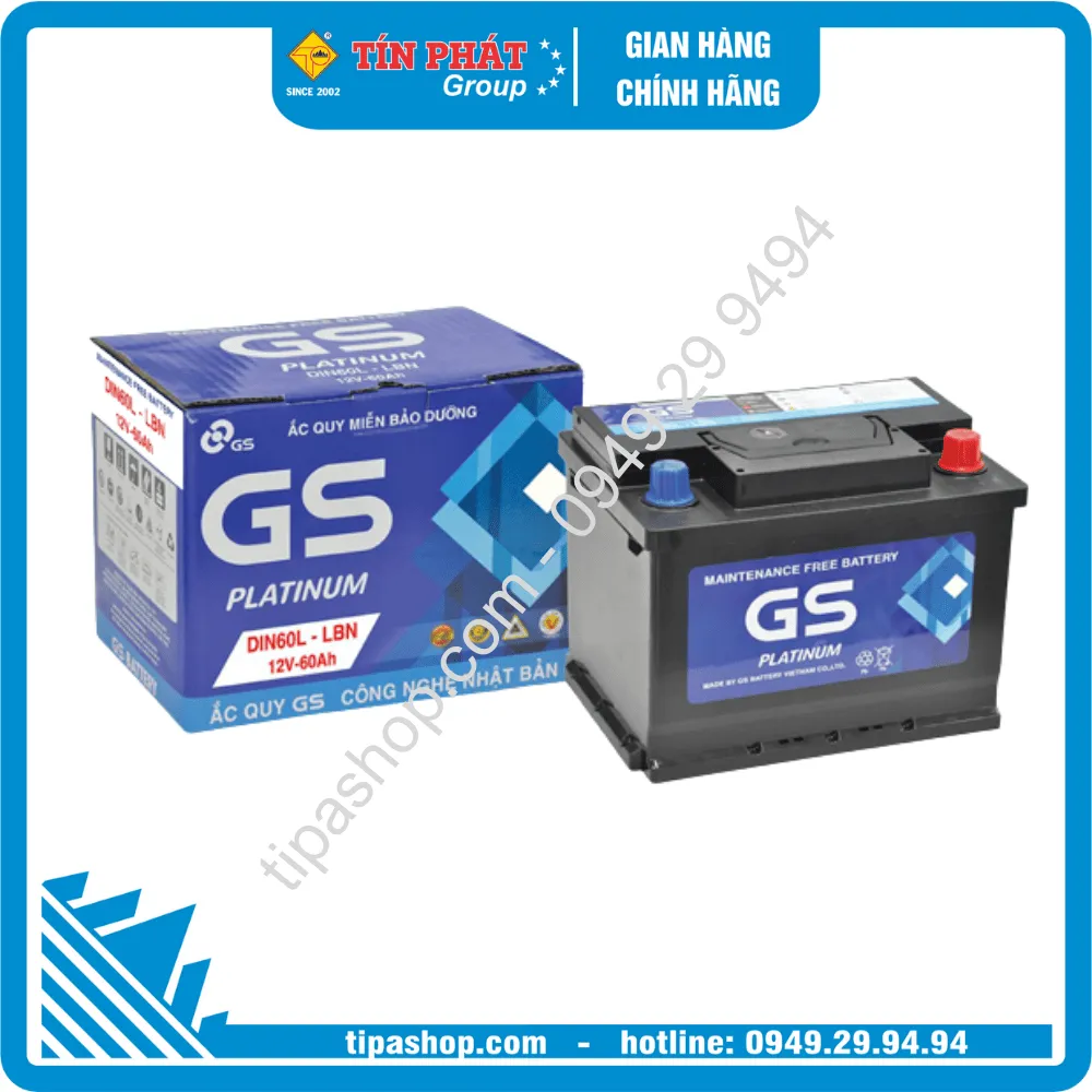 Bình ắc quy GS MF DIN60L  - LBN2 