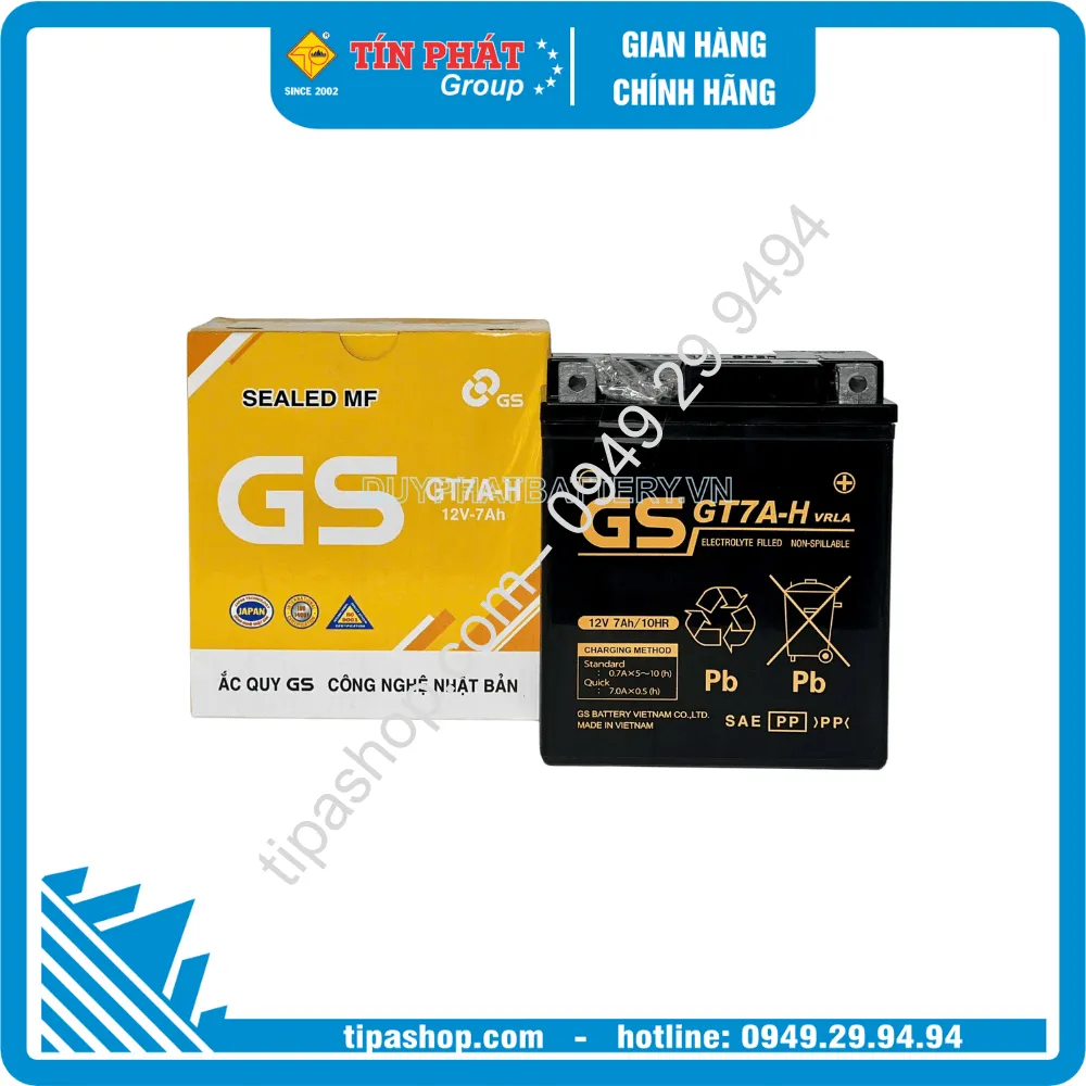 Bình ắc quy khô GS MF GT7AH