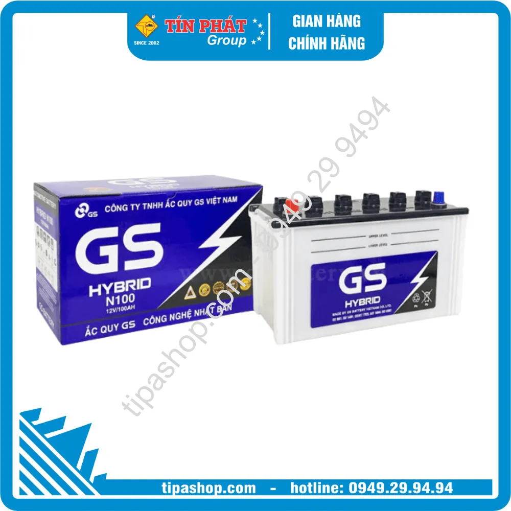 Bình ắc quy GS N100 HYBRID 