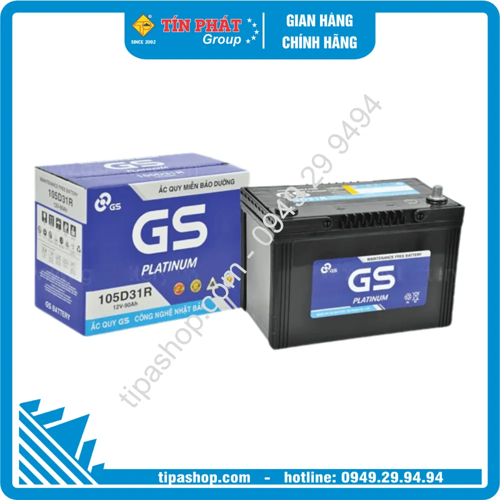 Bình ắc quy GS PLATINUM 105D31R-MF 