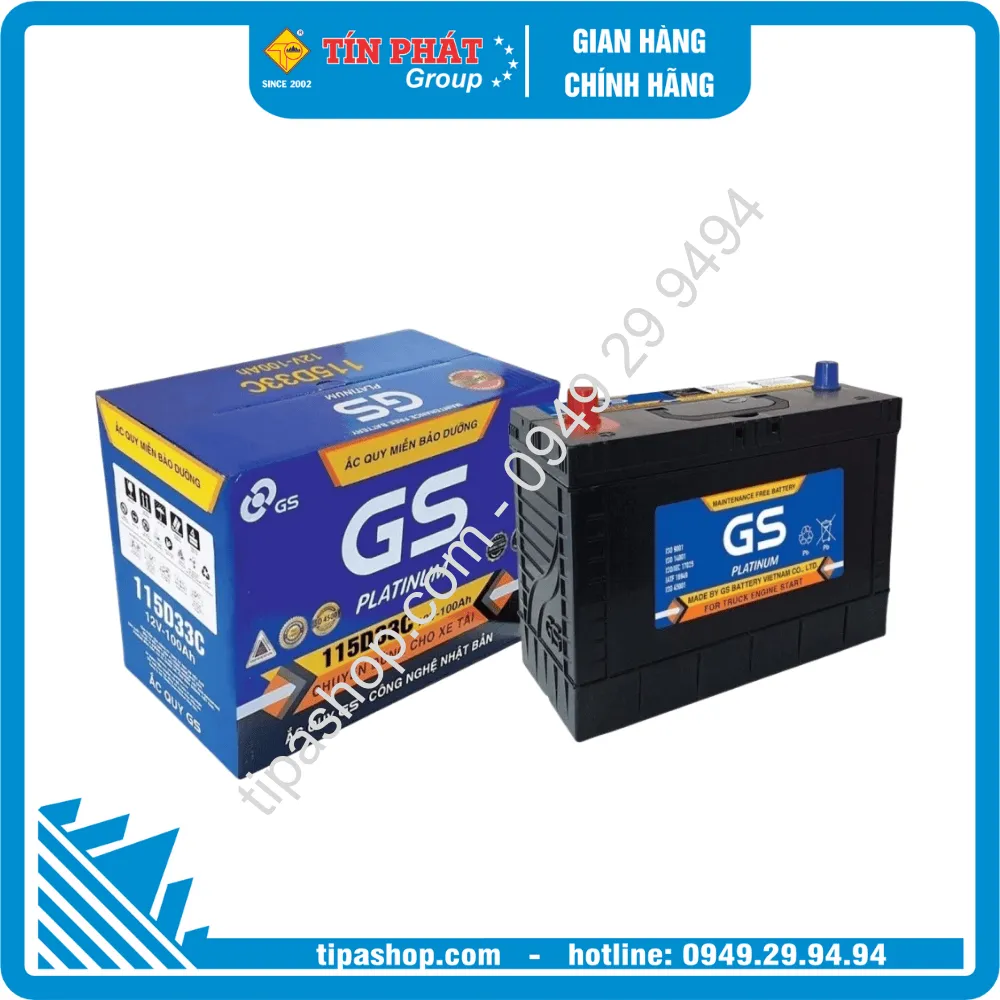 Bình ắc quy GS PLATINUM  115D33C - MF 