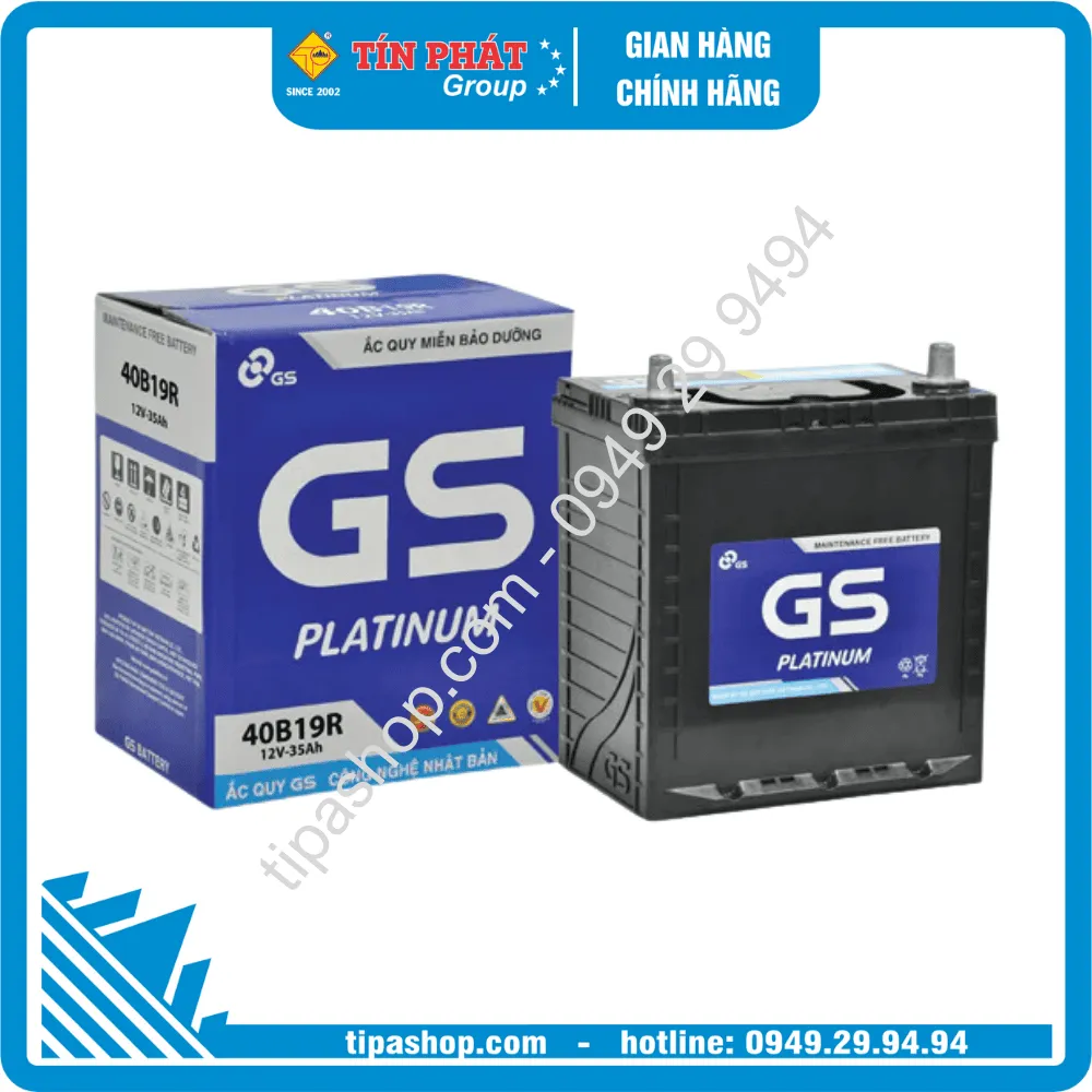 Bình ắc quy GS PLATINUM 40B19R-MF 