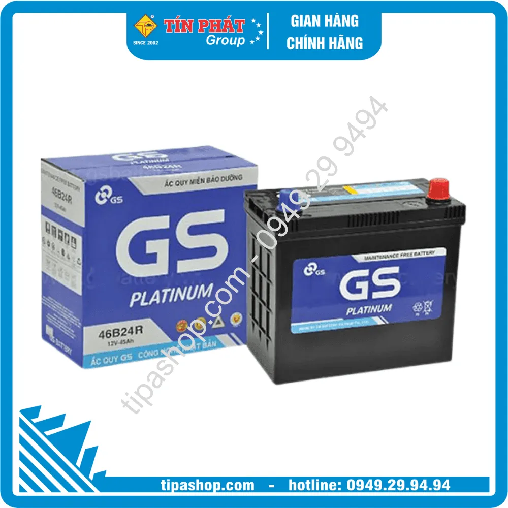 Bình ắc quy GS PALATIUM 46B24R- MF 