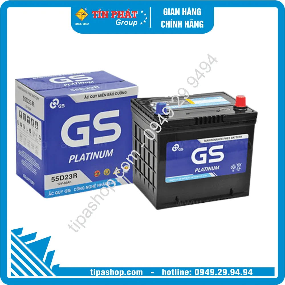 Bình ắc quy GS PLATINUM 55D23R-MF