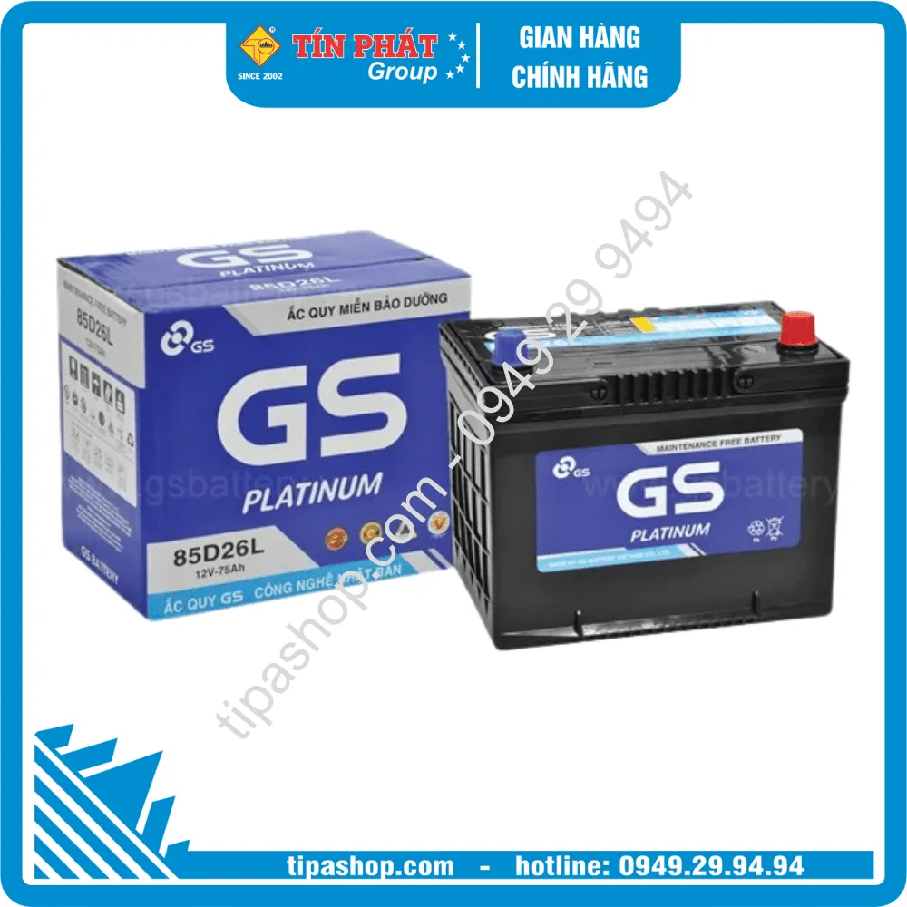 Bình ắc quy GS PLATINUM 85D26L-MF