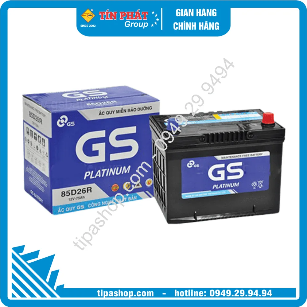 Bình ắc quy GS PLATINUM 85D26R-MF 