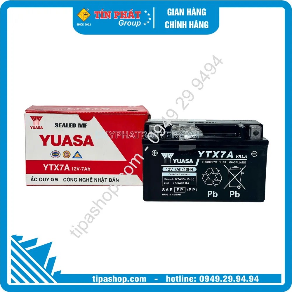 Bình ắc quy GS YUASA YTX7A