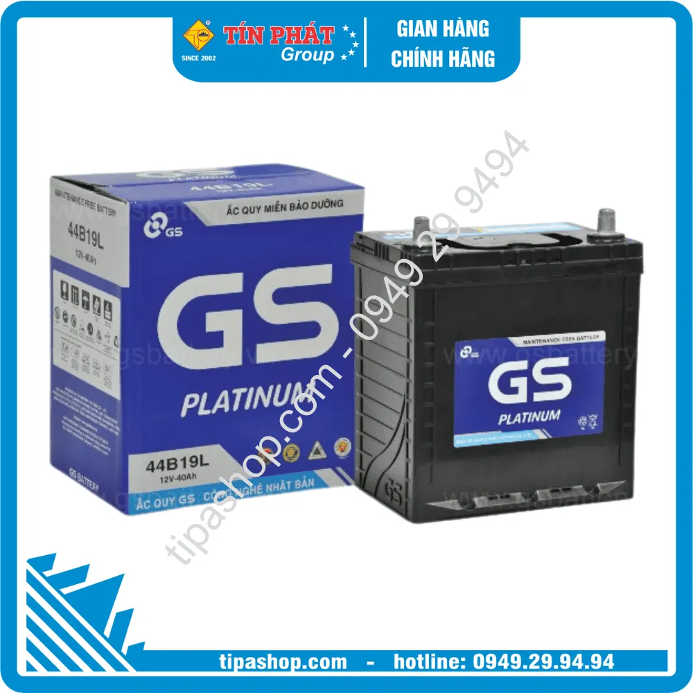 Bình ắc quy GS PLATINUM 44B19L-MF 