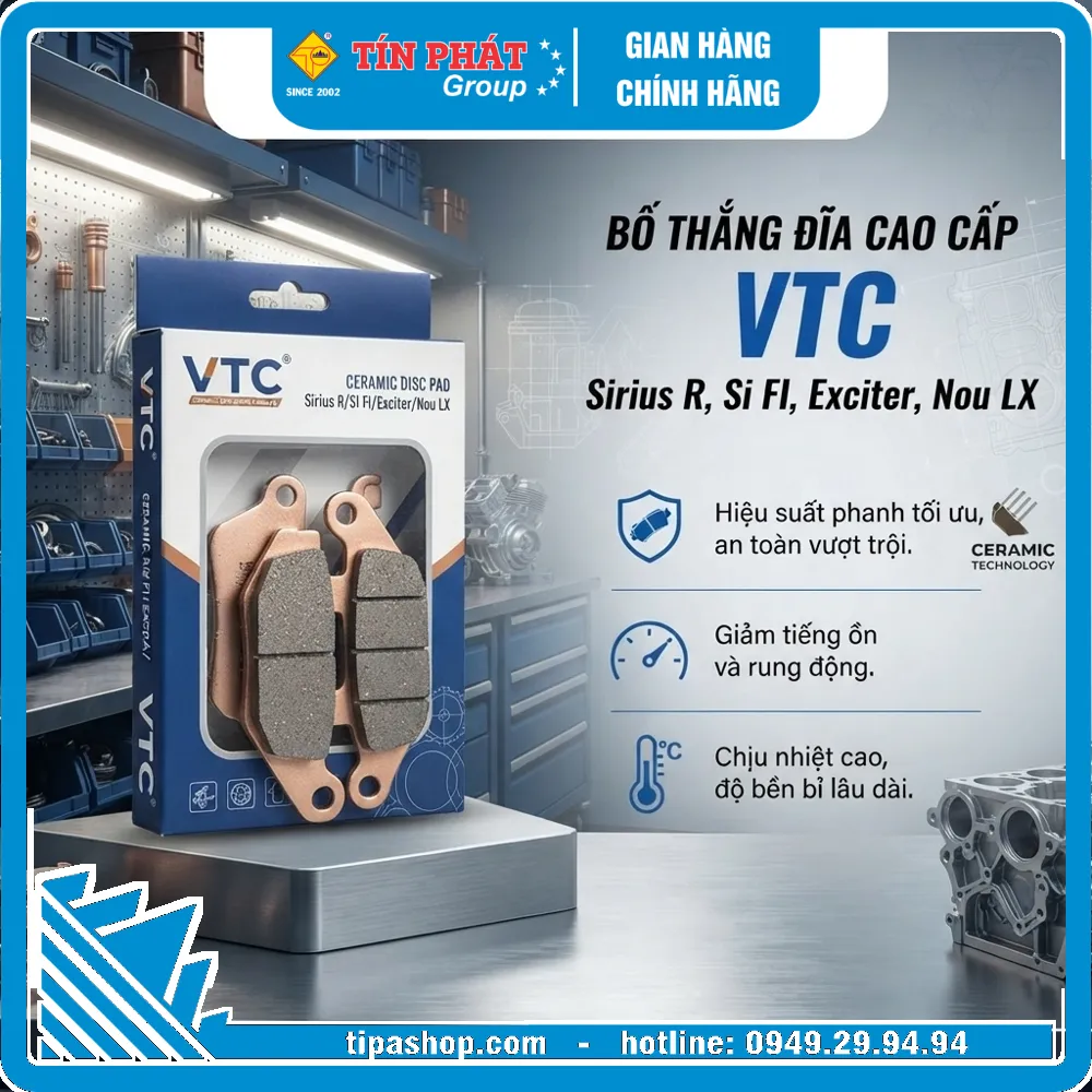 Bố thắng đĩa Sirius R, Si FI/Exciter/Nou LX - VTC