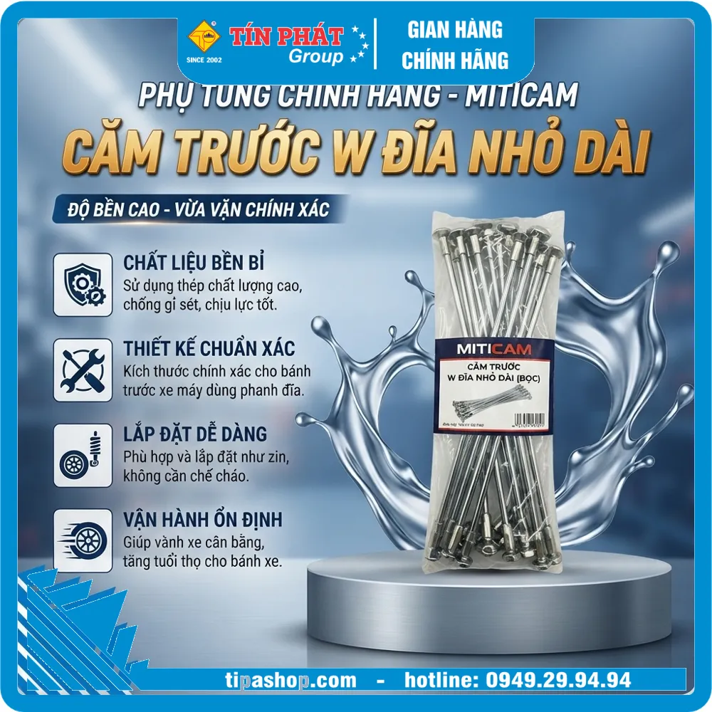 Căm trước W đĩa Nhỏ dài (Bọc) - MITICAM