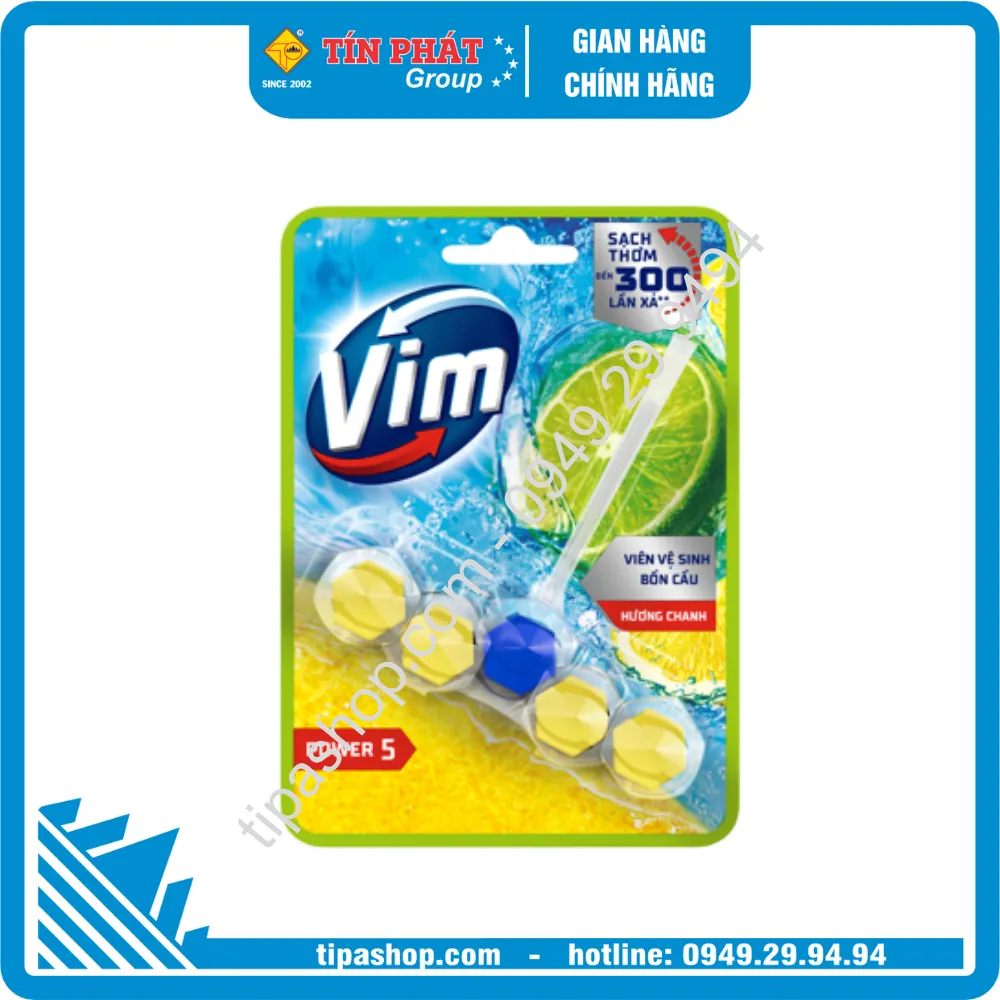 Viên treo bồn cầu Vim hương Chanh 50g