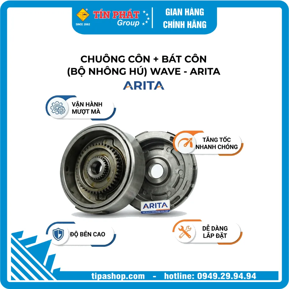 Chuông Côn + Bát Côn (Bộ nhông hú) Wave - ARITA