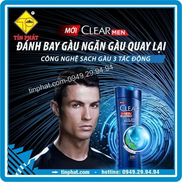 Dầu Gội Sạch Gàu Clear Men Cool Sport Bạc Hà (170g)