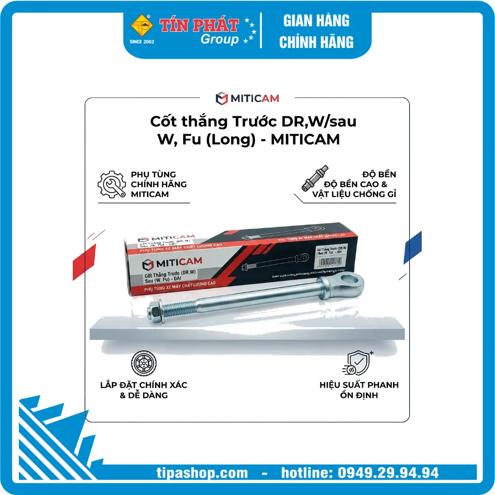 Cốt thắng Trước DR,W/sau W, Fu (Dài)- MITICAM