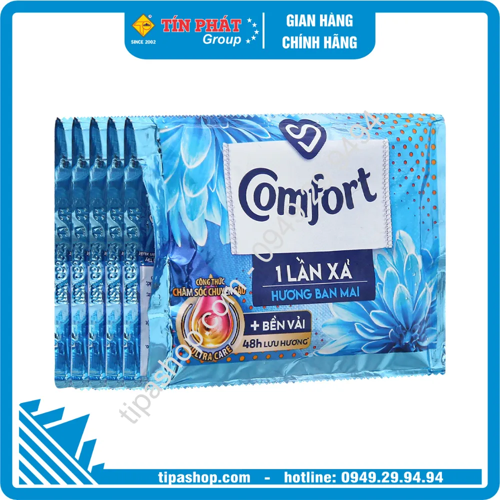 (Tặng 2) Dây 10 Gói COMFORT Đậm Đặc 1 Lần xả Hương Ban Mai 20ml