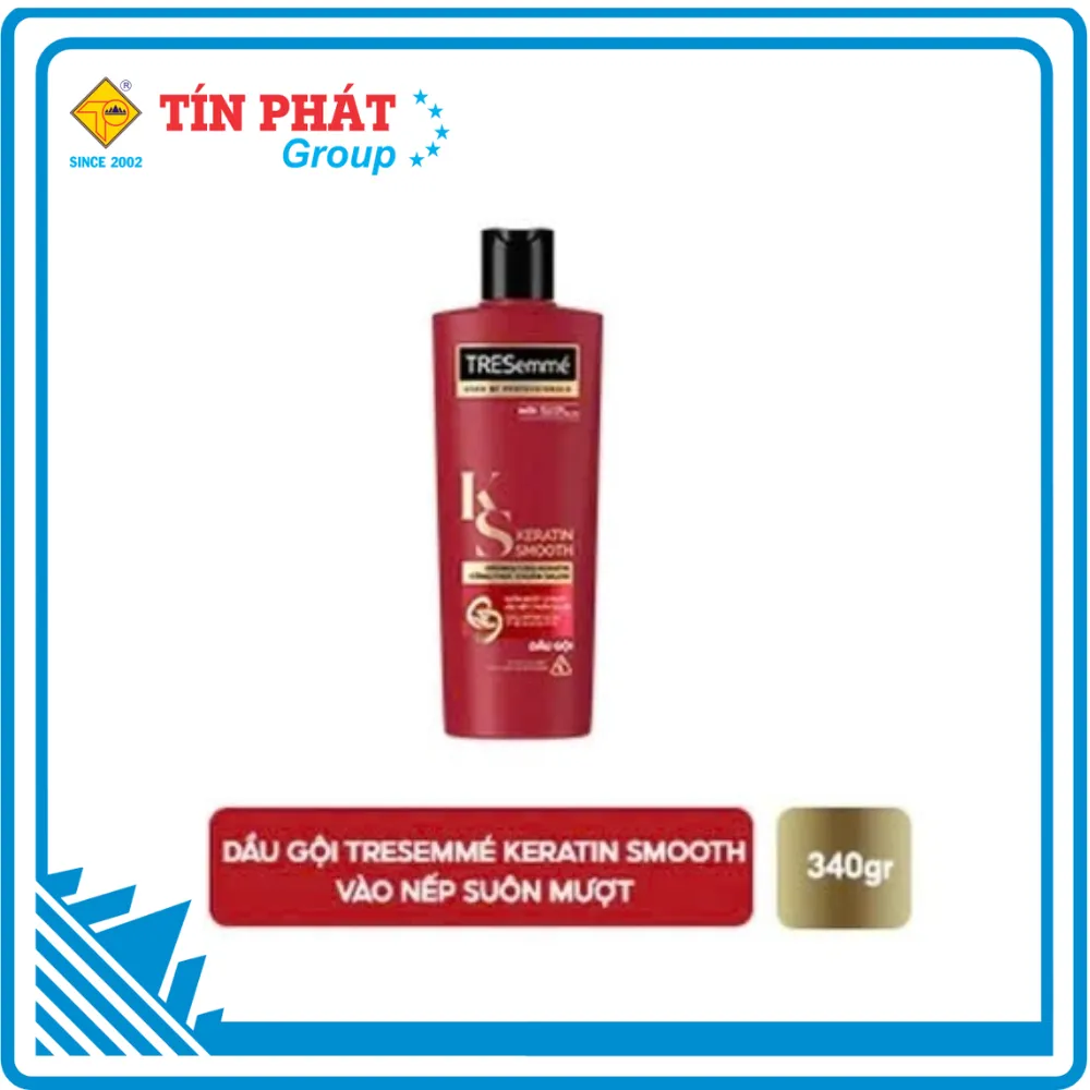 Dầu Gội TreSemme Keratin Smooth Vào Nếp Suôn Mượt 340g