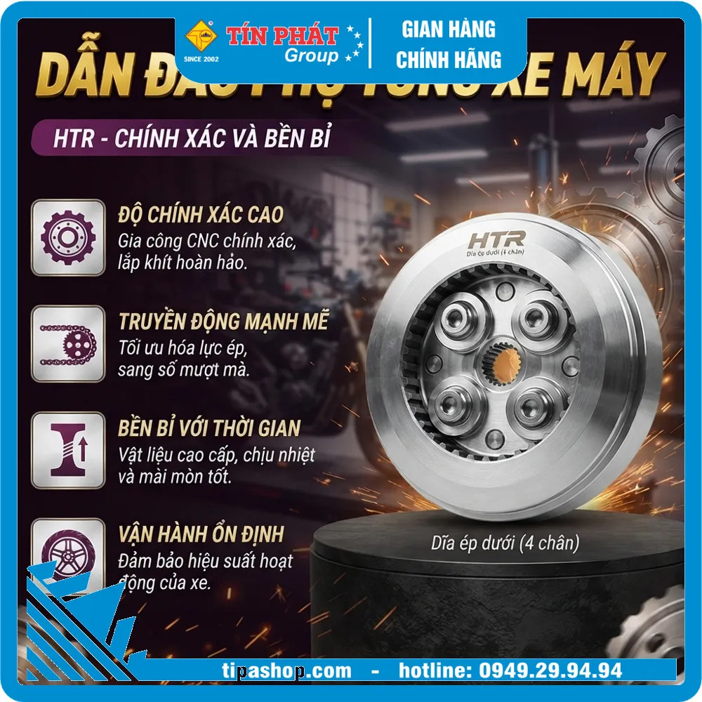 Dĩa ép dưới (4 chân) HTR