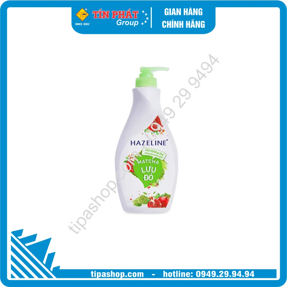 Hazeline sữa dưỡng thể matcha & lựu đỏ 370ml