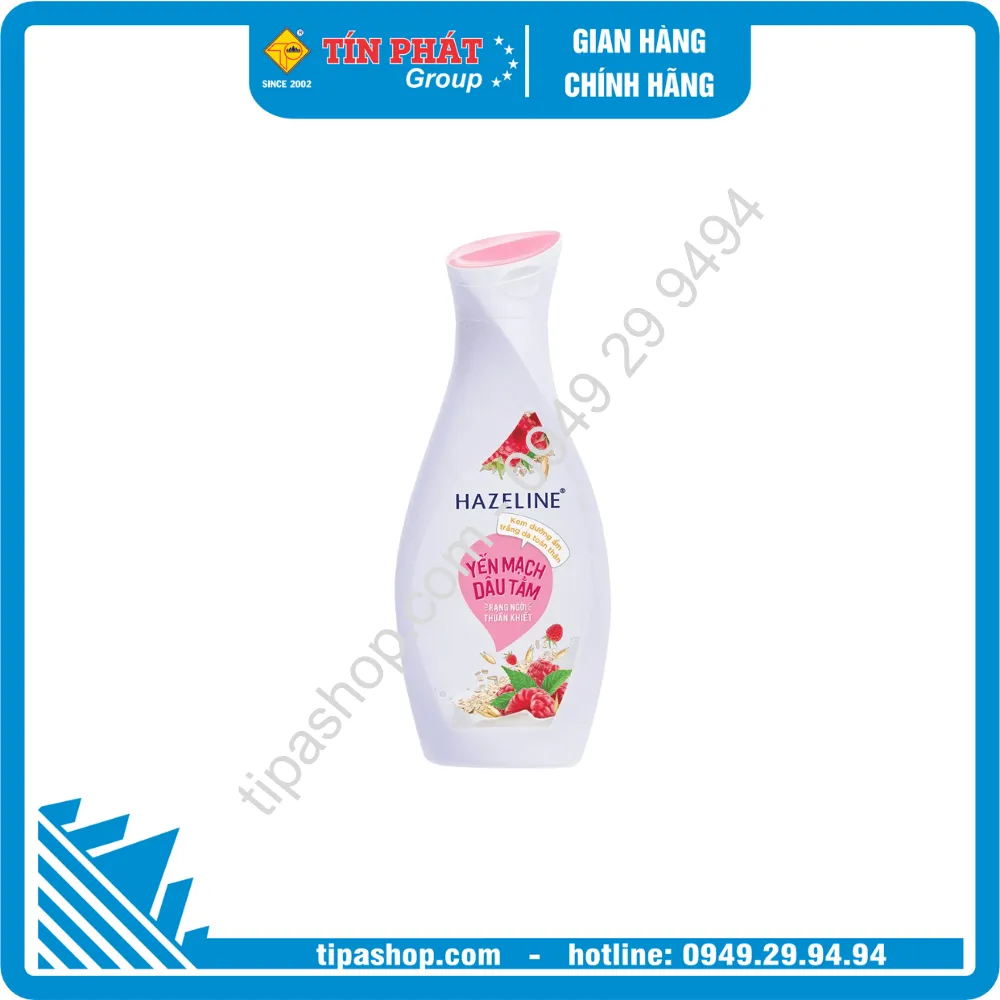 HAZELINE sữa dưỡng thể yến mạch dâu tằm 230ml