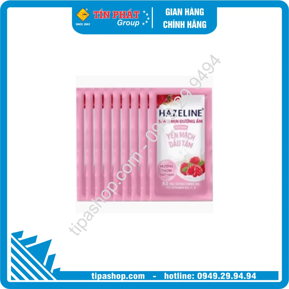 HAZELINE SữaTắm Sáng Mịn Hương Yến Mạch Dâu Tằm 12x6g