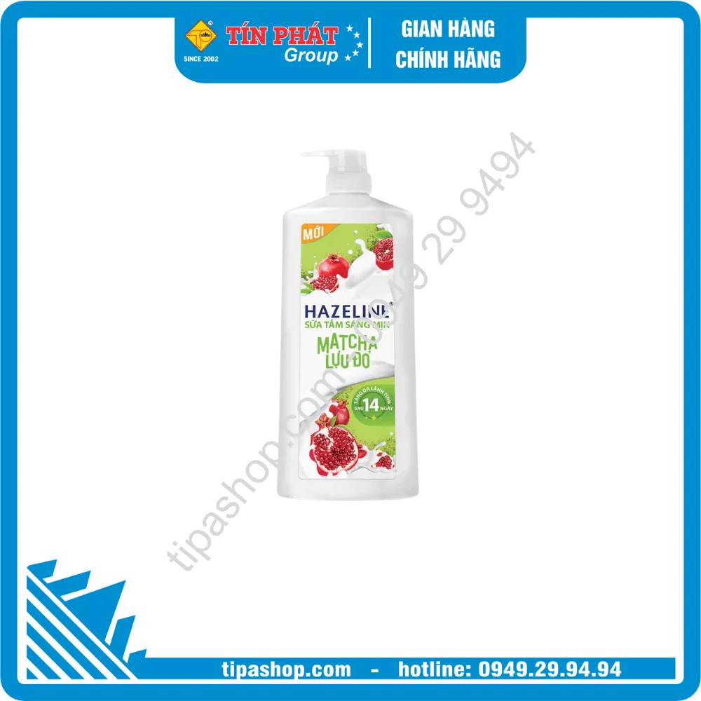 HAZELINE Sữa Tắm Sáng Mịn Matcha Lựu Đỏ 670g