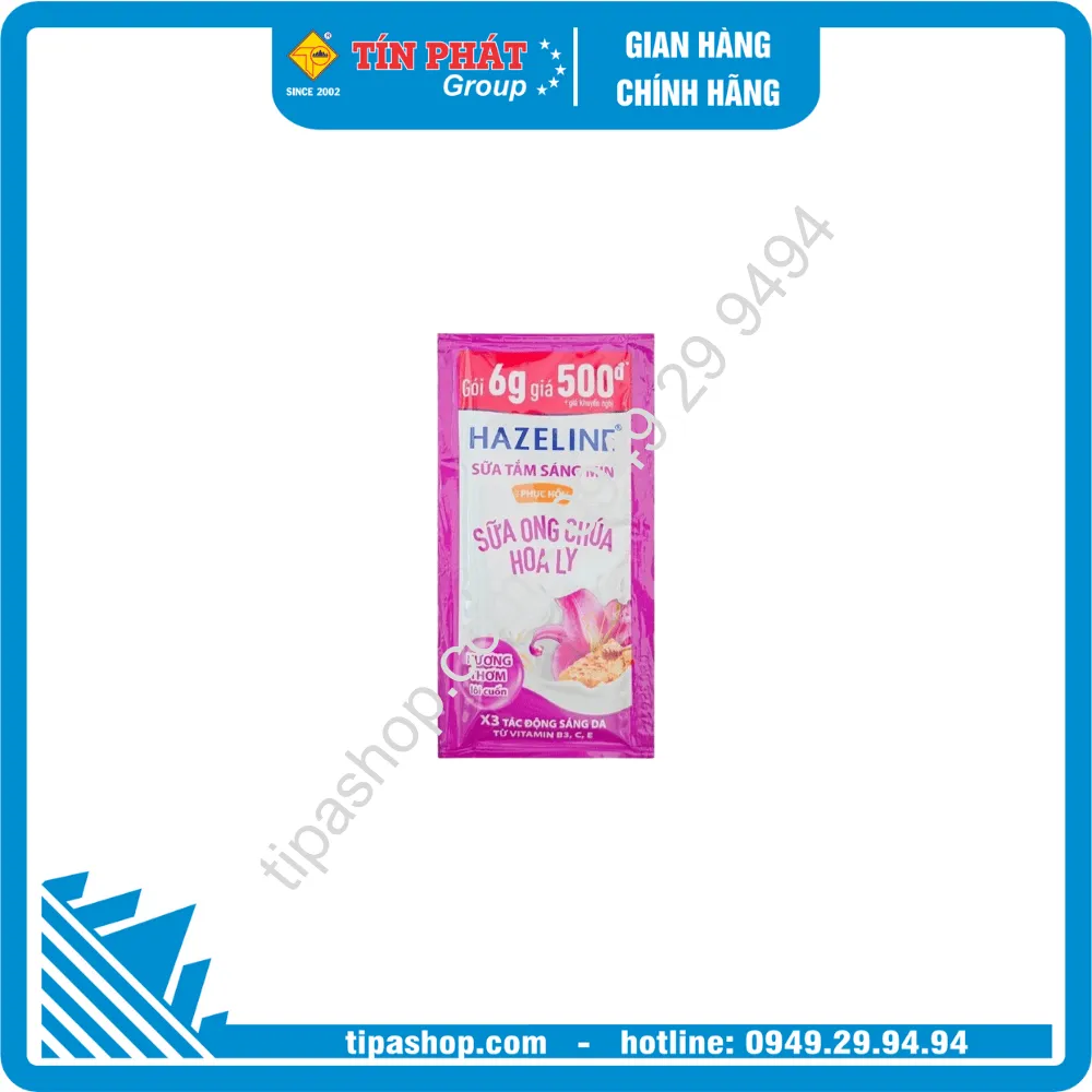 HAZELINE SữaTắm Sáng Mịn Sữa Ong Chúa Hoa Ly 12x6g