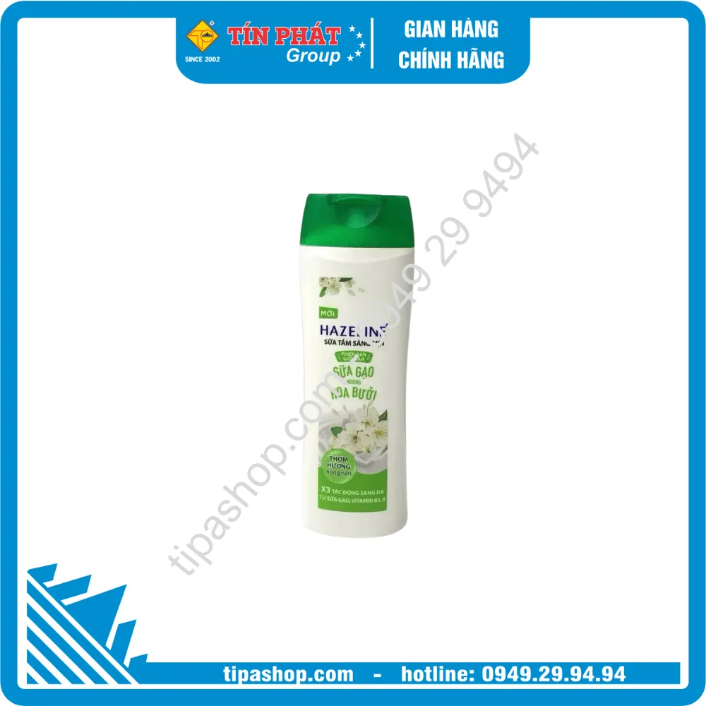 HAZELINE Sữa Tắm Sữa Gạo Hoa Bưởi  bộ 4 chai 350g*4
