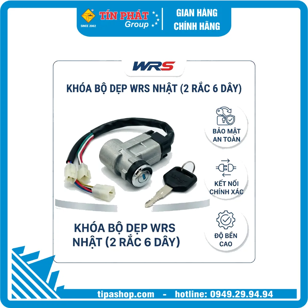 Khóa bộ dẹp WRS Nhật (2 rắc 6 dây)