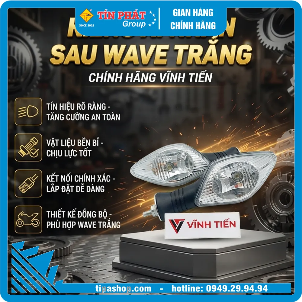 Kiếng Xi nhan sau Wave trắng (Vĩnh Tiến)