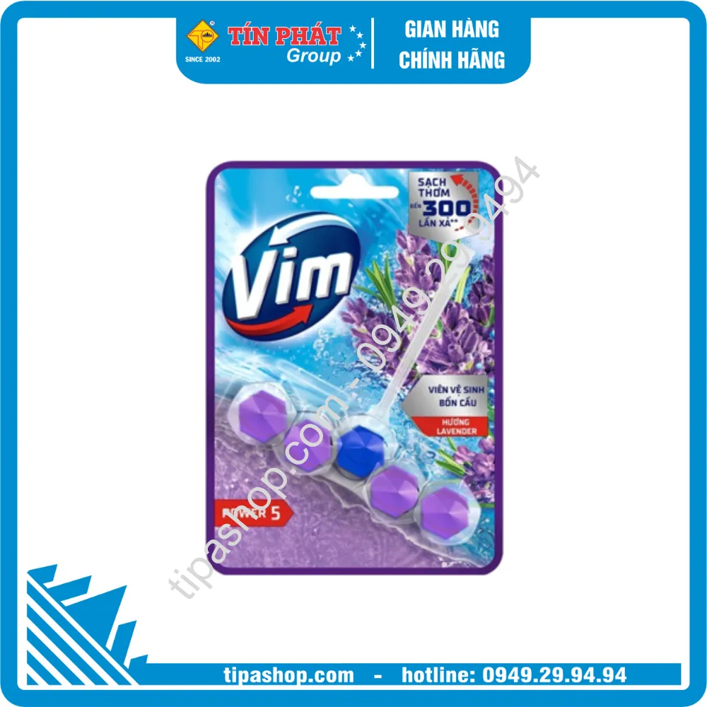 Viên treo bồn cầu Vim Lavender 50g