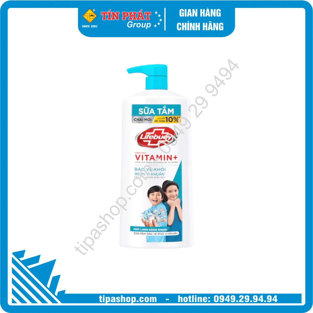 LIFEBUOY Sữa Tắm Mát Lạnh Sảng Khoái 800G