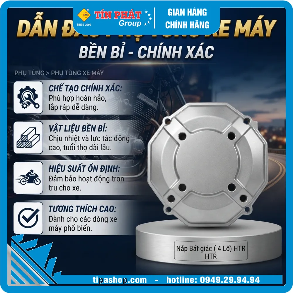 Nắp Bát giác ( 4 Lổ) HTR