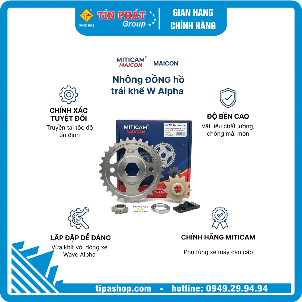 Nhông đồng hồ trái khế W Alpha (MITICAM MAICON)