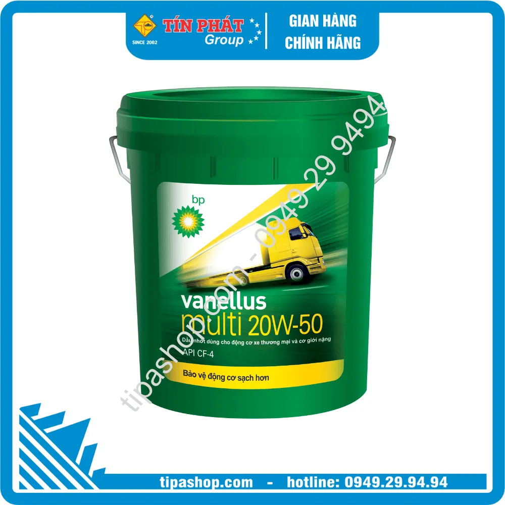 Nhớt BP Vanellus Multi 20W50 API CF-4 18L