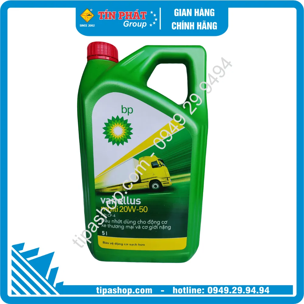 Nhớt BP Vanellus Multi 20W50 API CF-4 (4 can x 5L)