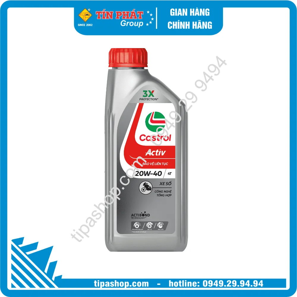 Nhớt Castrol  ACTIV 4T 20W40 (0.8L)