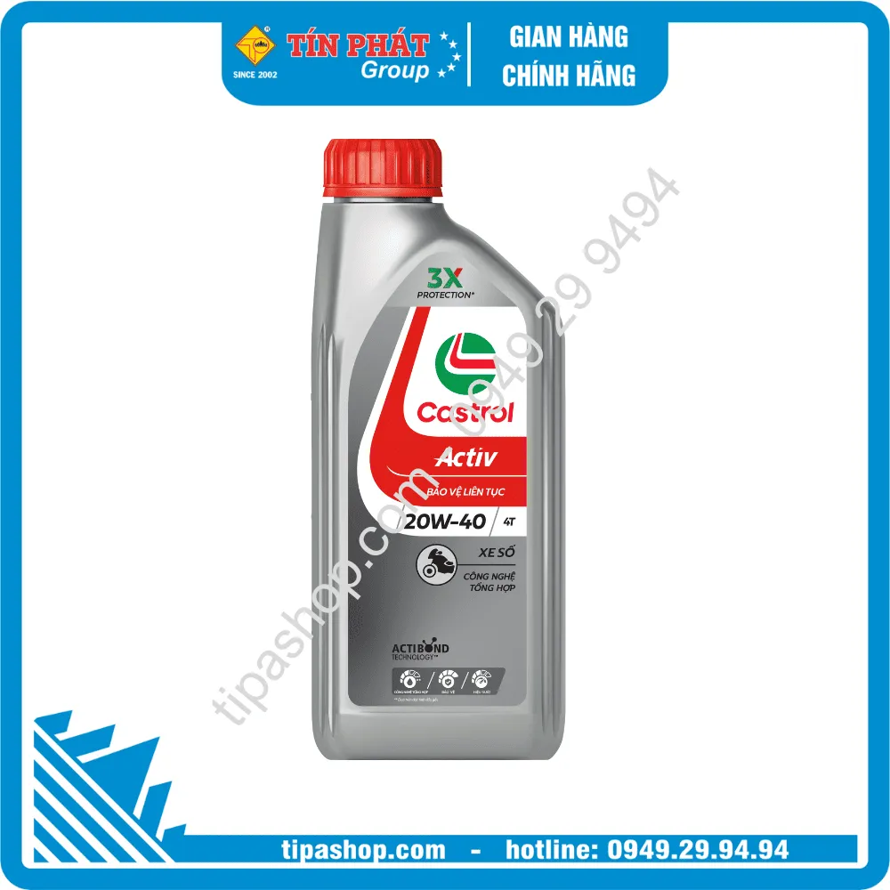 Nhớt Castrol  ACTIV 4T 20W40 (1L)
