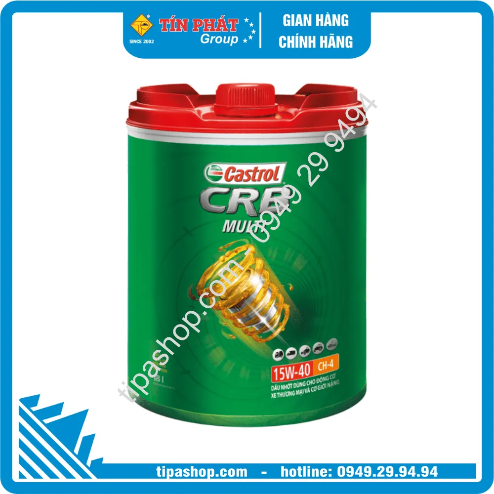 Nhớt Castrol CRB Multi 15W-40 CH-4 18L
