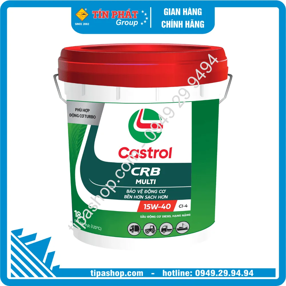 Nhớt Castrol CRB Multi 15W40 CI-4 18L