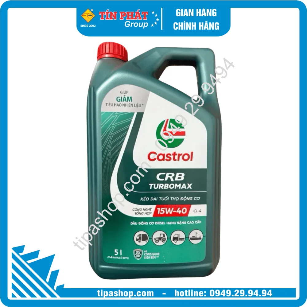 Nhớt Castrol CRB TURBOMAX 15W40 CI-4 (5L)